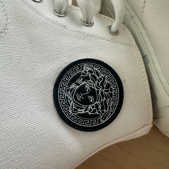 Versace White Medusa High‑Top Sneakers - Picture 5 of 7